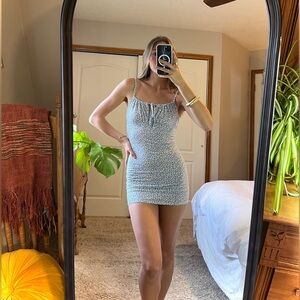 May Berries floral mini sun dress 
Size small